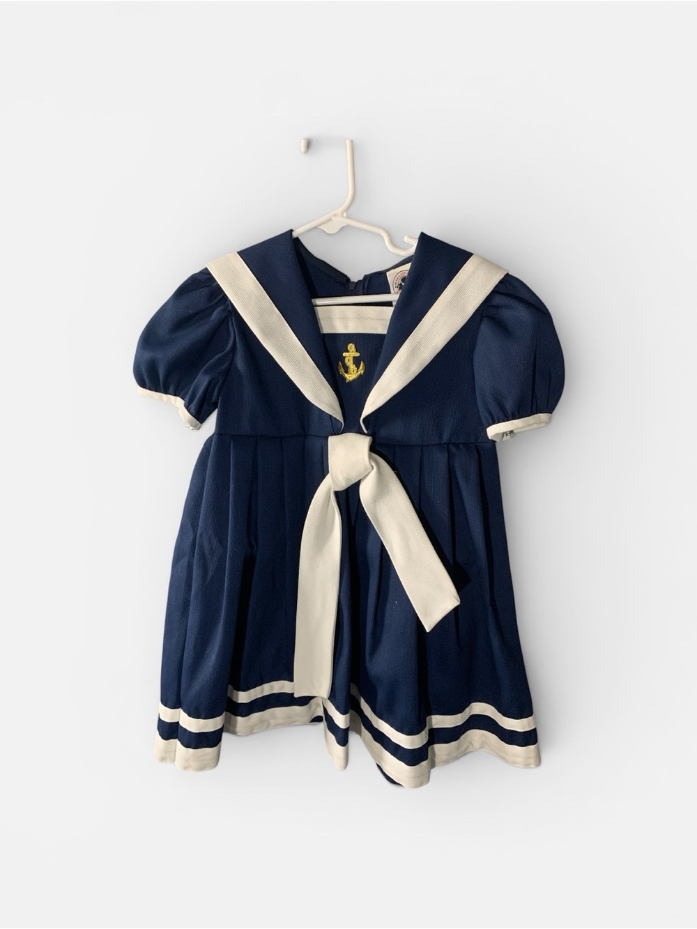 Good Lad of Philadelphia Vintage Navy Sailor Collared Nautical Girls Dress Sz 5